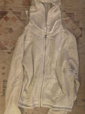 Calvin Klein Women’s Full-Zip Hoodie – Grey